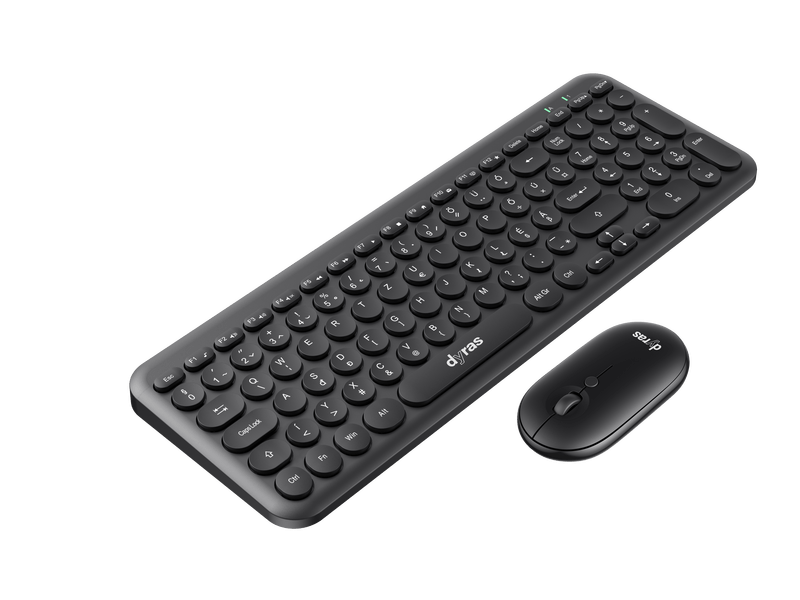 Dyras OF-COMBO254BK Irodai egér és billentyűzet szett