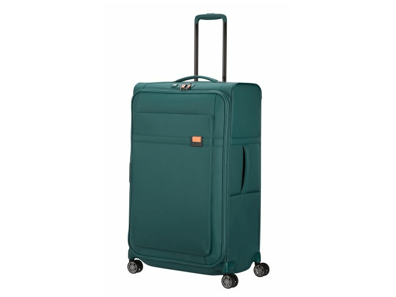 Samsonite Airea Spinner Bővíthető bőrönd, 78 cm, kék-narancs (133626-A481)