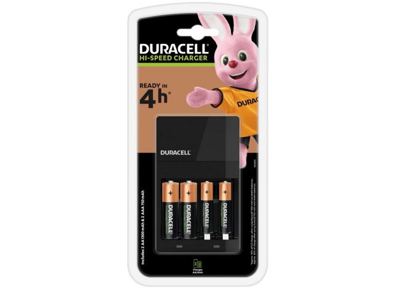 Duracell 4h Elemtöltő, 2 db AA + 2 db AAA elemmel