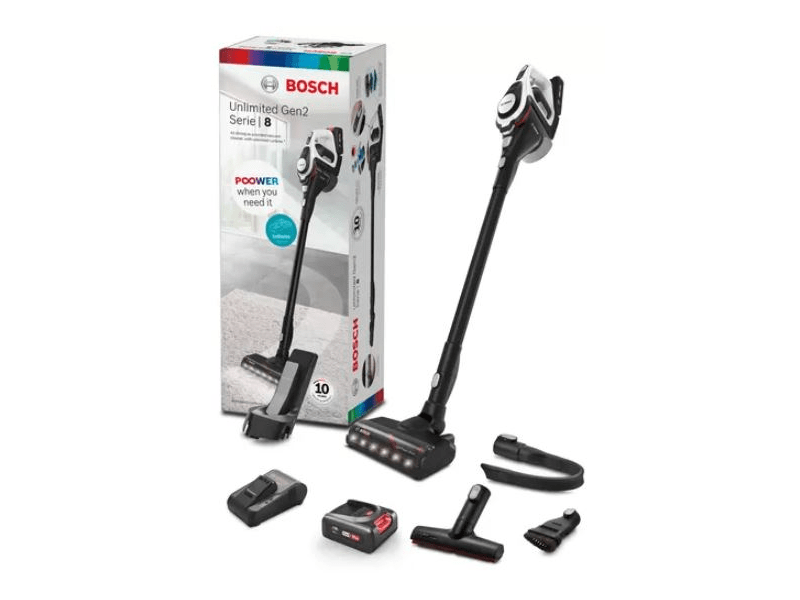 Bosch BSS8224 Serie | 8 Akkumulátoros porszívó Unlimited Gen2 Fehér