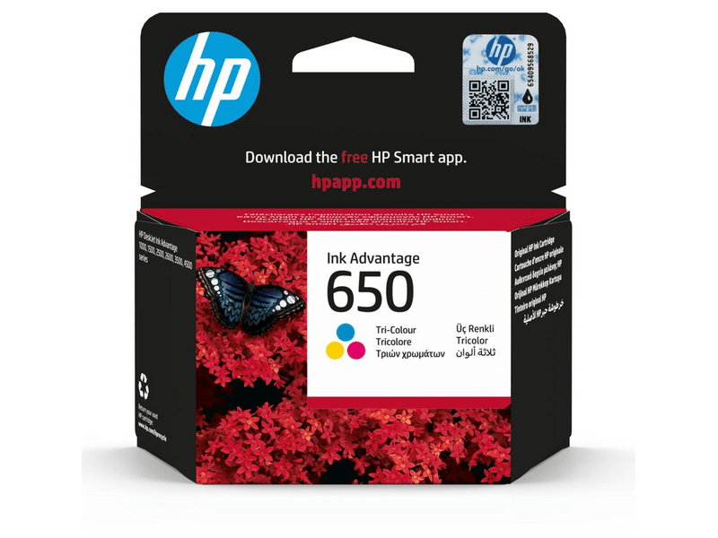 HP 650 trobojni originalni spremnik s tintom (CZ102AE)