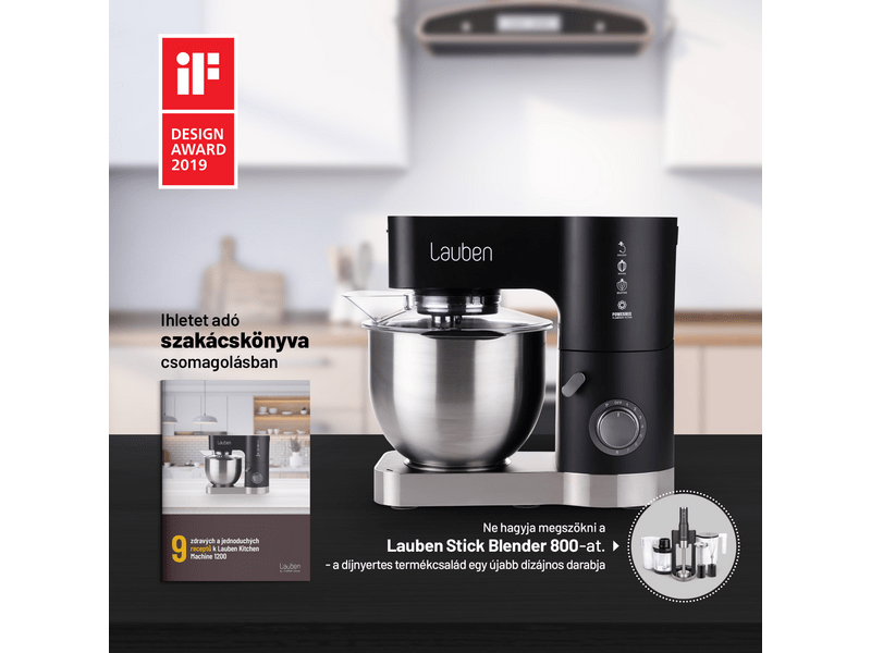 Lauben Kitchen Machine 1200BC Konyhai robotgép, fekete