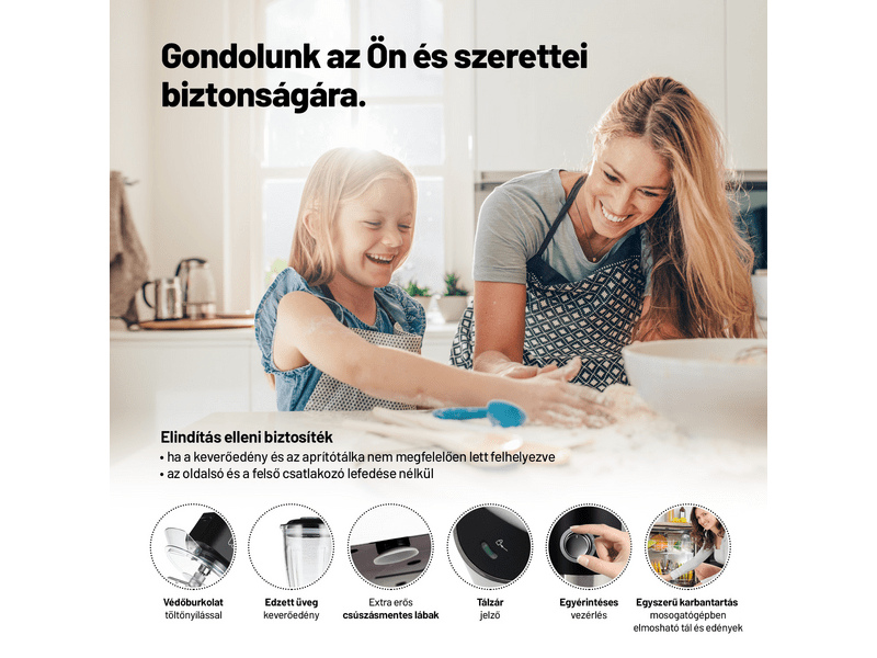 Lauben Kitchen Machine 1200BC Konyhai robotgép, fekete