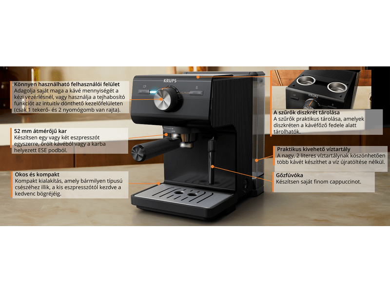 Krups XP381810 Authentic Karos kávéfőző