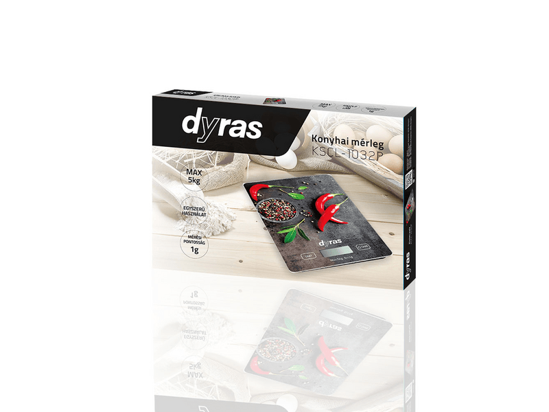 Dyras KSCL-1032P Konyhai mérleg, mintás