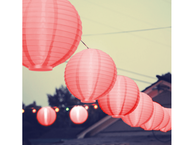 Family 11399RD Lampion, LED, 20 cm,