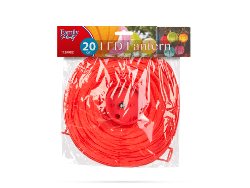 Family 11399RD Lampion, LED, 20 cm,