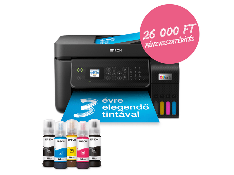 Epson L5310 színes MFP, WiFi/LAN, 8100/6500 oldal tintával