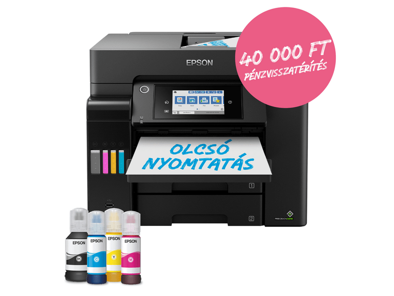 Epson L6570 színes MFP, Duplex, 8100/6500 oldal tintával