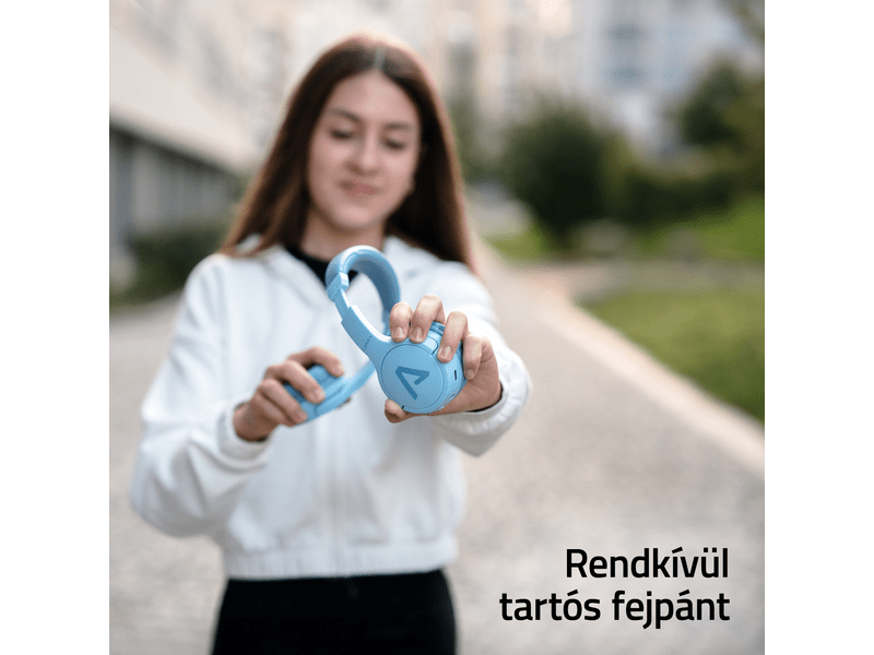 Lamax BaseKid1 Bluetooth gyerek fejhallgató, kék (LXOHMBAKI01LA)