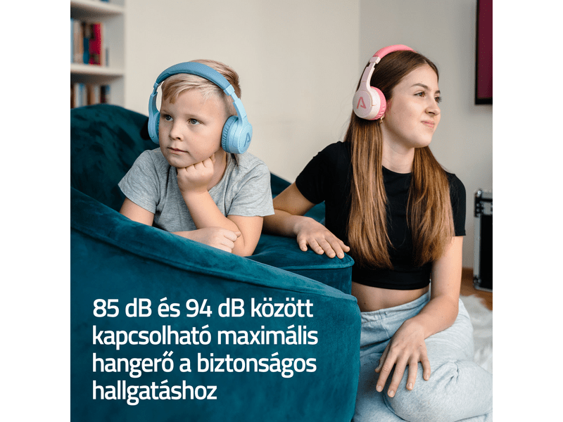 Lamax BaseKid1 Bluetooth gyerek fejhallgató, kék (LXOHMBAKI01LA)