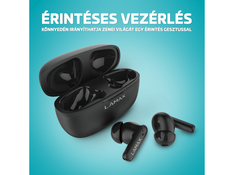 LAMAX Clips1 Play Black TWS fülhallgató, fekete