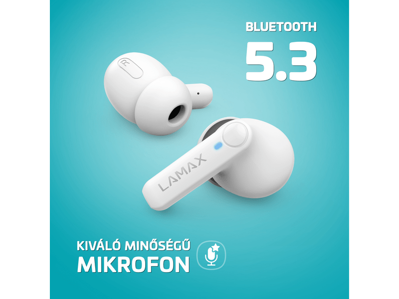 LAMAX Clips1 Play White TWS fülhallgató, fehér