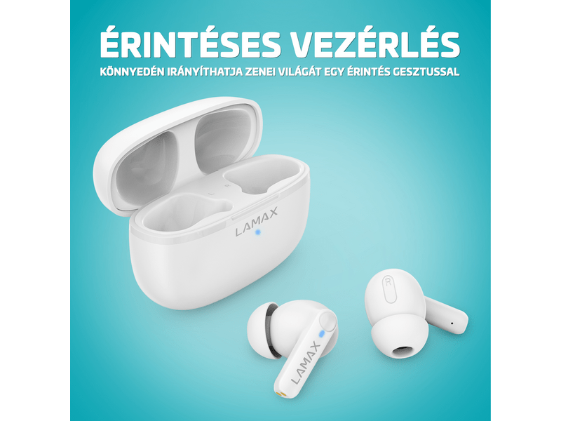 LAMAX Clips1 Play White TWS fülhallgató, fehér
