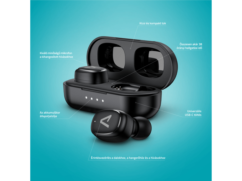 LAMAX Dots3 Play TWS slušalice, crne