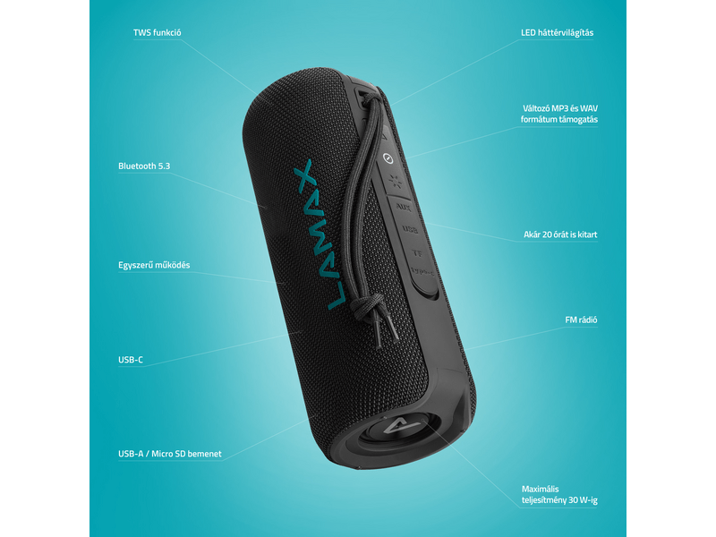 LAMAX LightNote1 Hangszóró (LXWSMLHTN1NBA)