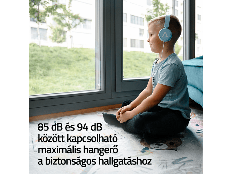 LAMAX Soundkid1 Vezetékes gyerekfejhallgató, kék