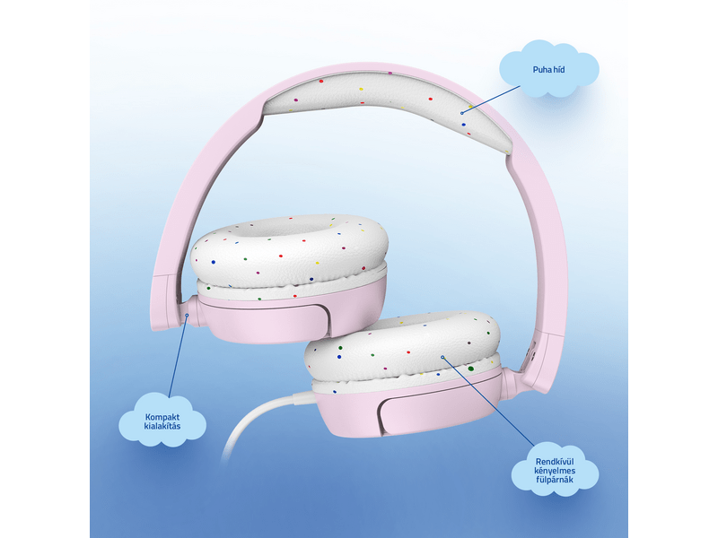 LAMAX Soundkid1 žičane dječje slušalice, ružičaste