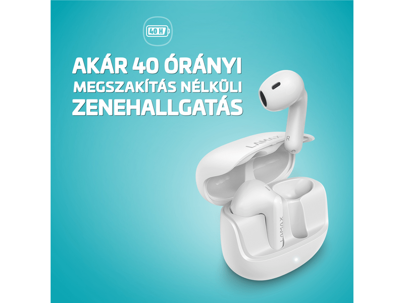 LAMAX Tones1 TWS fülhallgató, fehér