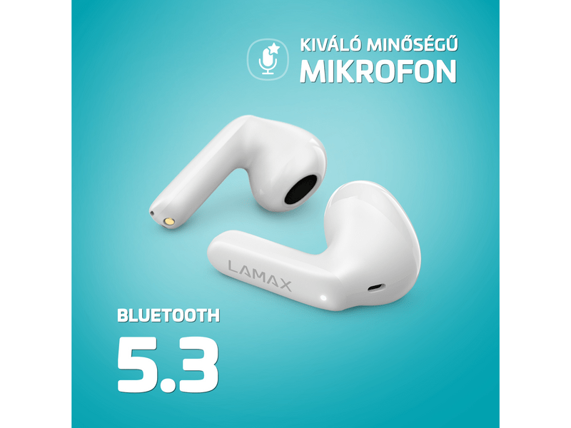 LAMAX Tones1 TWS fülhallgató, fehér