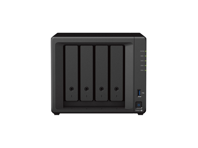 SYNOLOGY NAS 4 Fiókos AMD Ryzen R1600 2x2,6GHz, 8GB DDR4 ECC, 2x1GbE, 2xUSB3.2 - DS923+8G