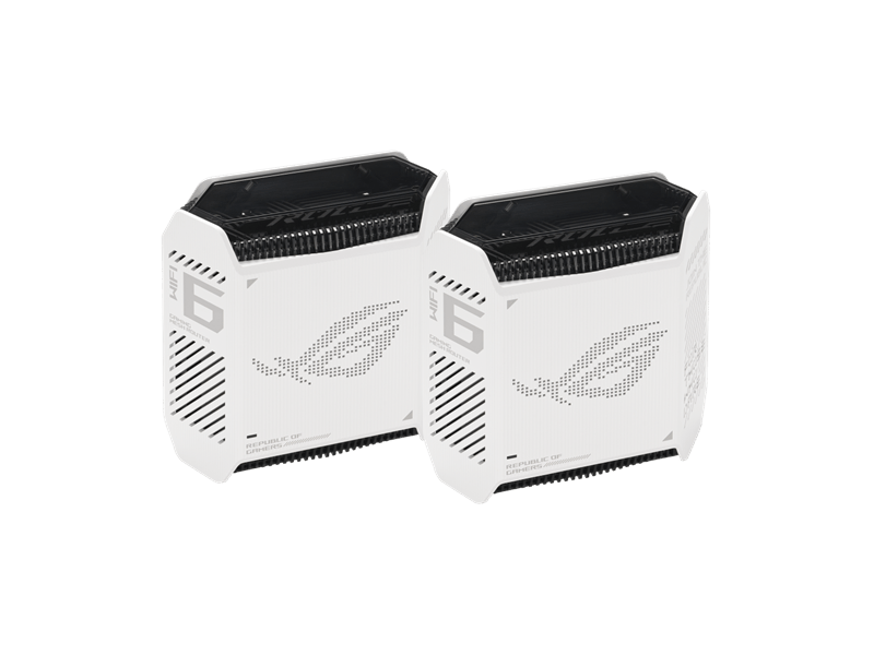 Asus ROG Rapture GT6 (2-Pack) Tri-Band WiFi 6 Mesh Rendszer, fehér