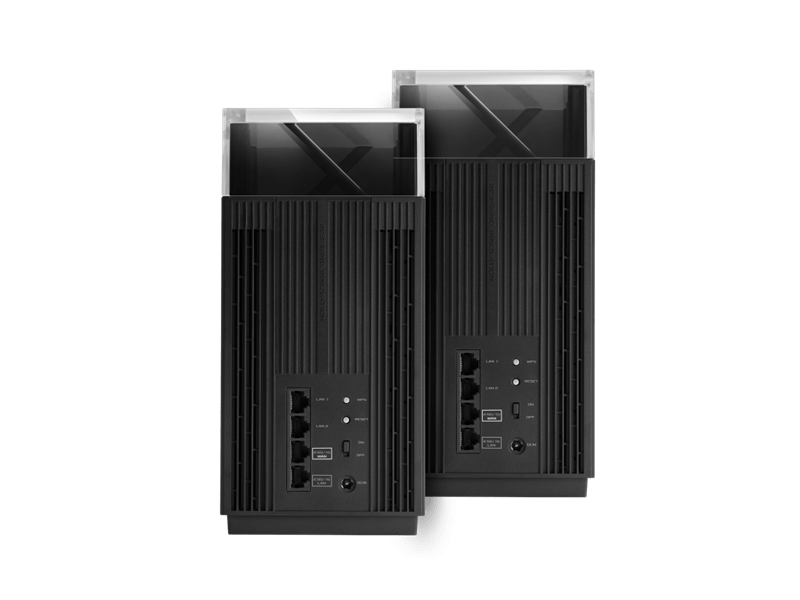 LAN/WIFI Asus Router ZenWiFi Pro ET12 AiMesh - 2-PK - Fekete