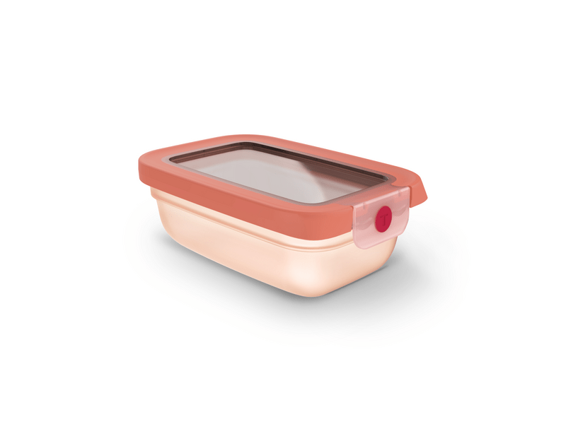Tefal OneClick Négyszögletű tároló, 0,5l, narancs (N1210210)