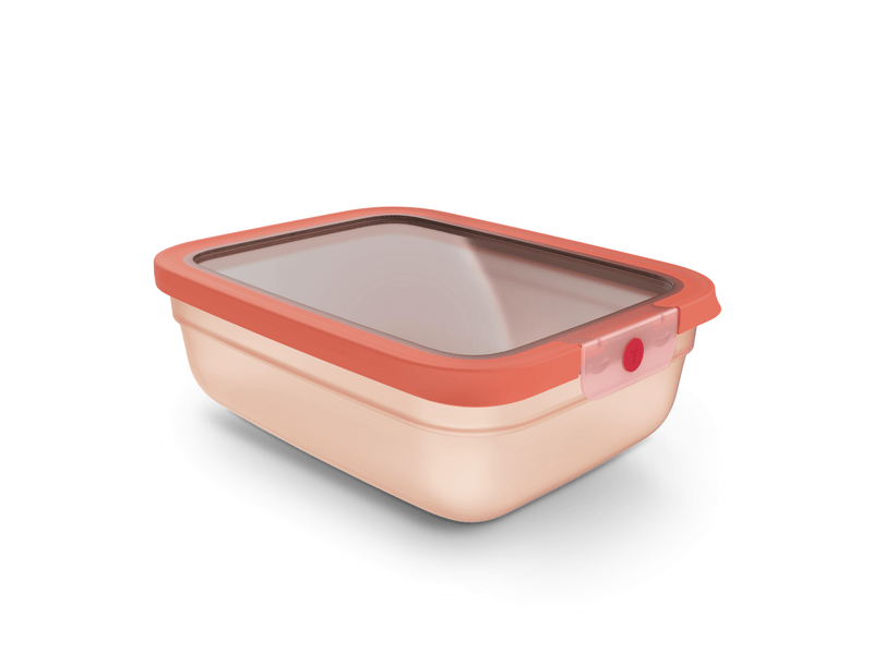 Tefal OneClick Négyszögletű tároló, 2,3l, narancs (N1211410)