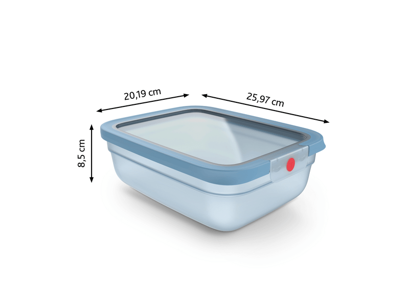 Tefal OneClick Négyszögletű tároló, 2,3l, kék (N1211310)