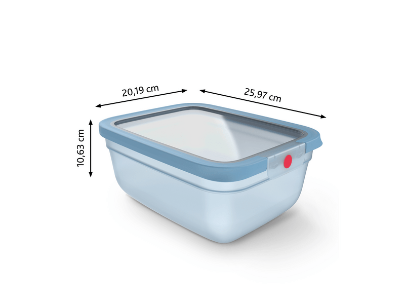 Tefal OneClick Négyszögletű tároló, 3l, kék (N1211610)