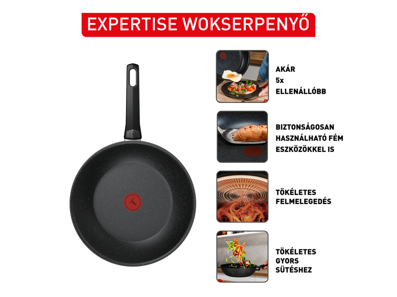 Tefal Expertise serpenyő wok, 28 cm (G3211902)
