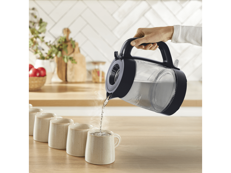 Tefal KO2G08E0 Morning Glass vízforraló, fekete