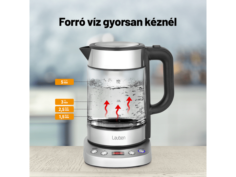 Lauben NEK17GS Üveg vízforraló