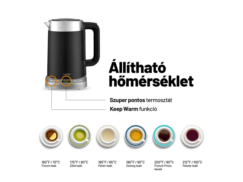 Lauben EK17SB elektromos vízforraló