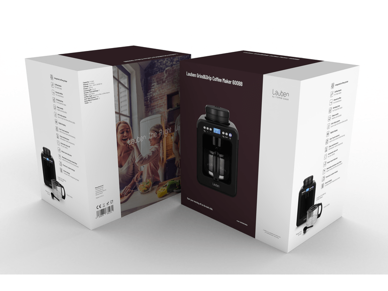 Lauben Grind&Drip 600BB Kávéfőző beépített darálóval