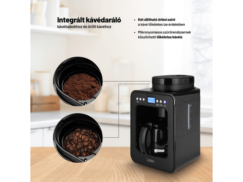 Lauben Grind&Drip 600BB Kávéfőző beépített darálóval