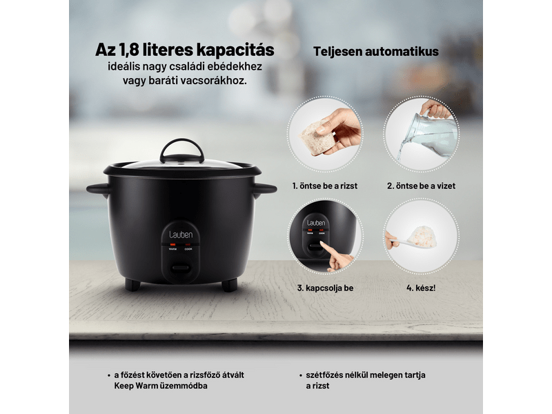 Lauben Rice Cooker 1800BC rizsfőző
