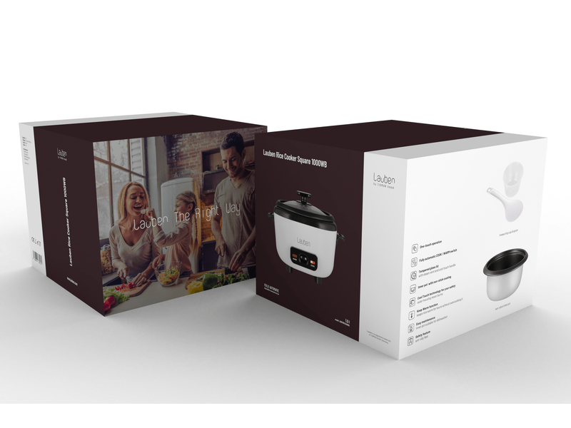 Lauben Rice Cooker Square 1000WB Rizsfőző