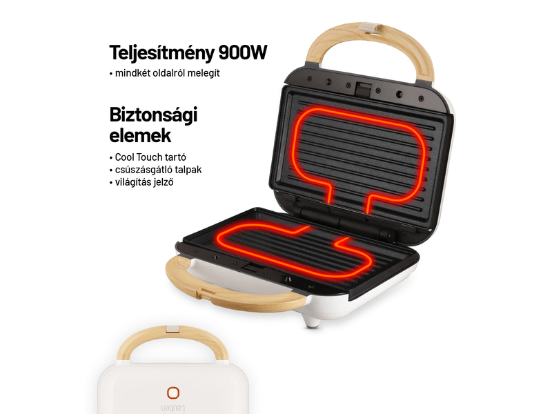 Lauben NSM900WW 3in1 szendvicssütő