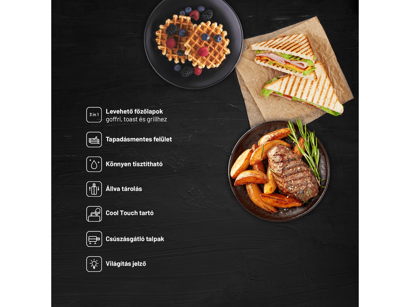 Lauben NSM900WW 3in1 szendvicssütő