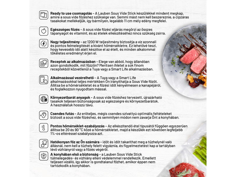 Lauben LBNSSV1200SB Smart sous vide rúd