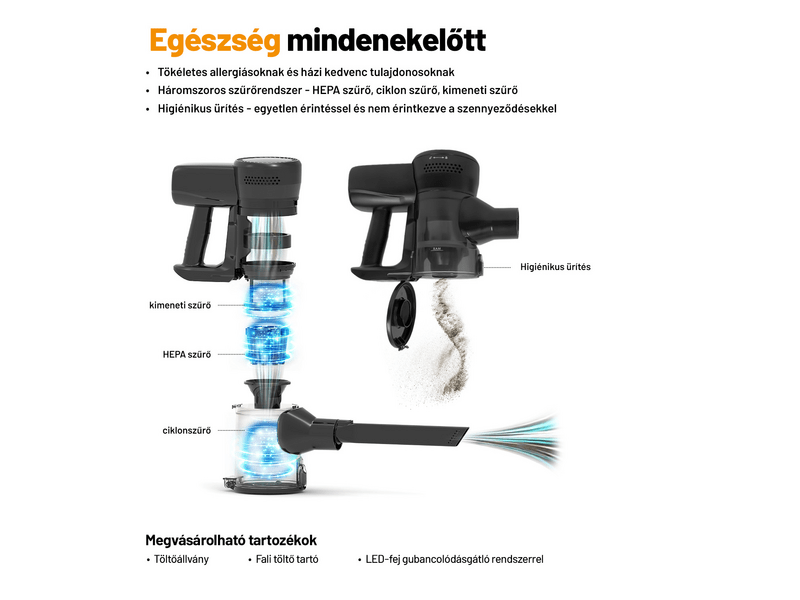 Lauben NSVD3V1400BC 3in1 Pet Deluxe kéziporszívó