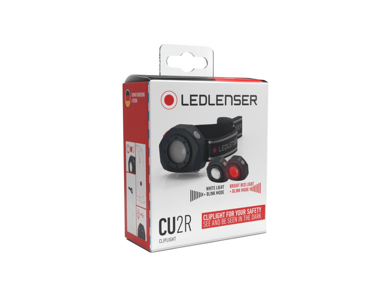 Ledlendser CU2R tölthető jelzőlámpa futáshoz, fekete (502730)