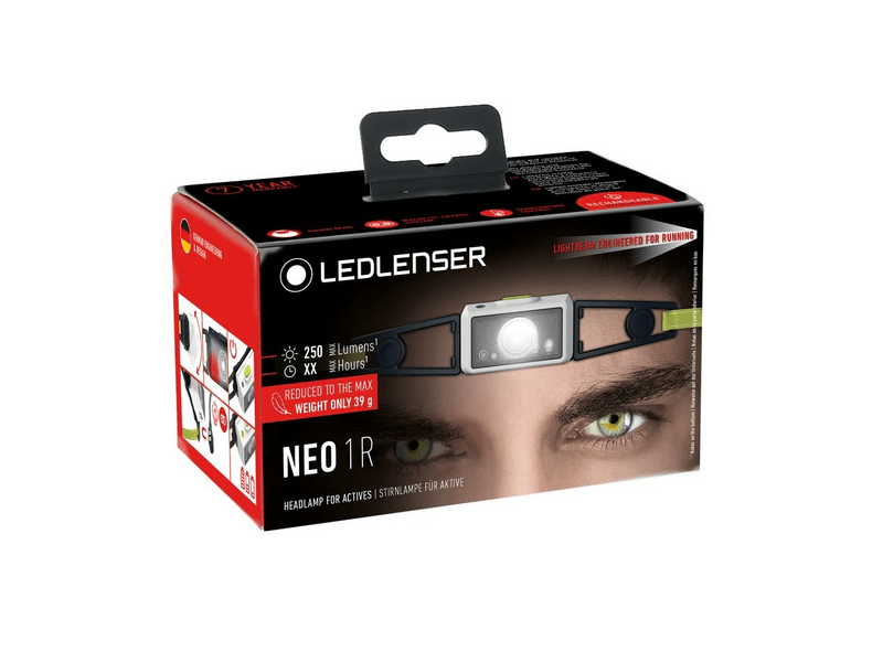 Ledlenser NEO1R tölthető futó fejlámpa, fehér/Lime