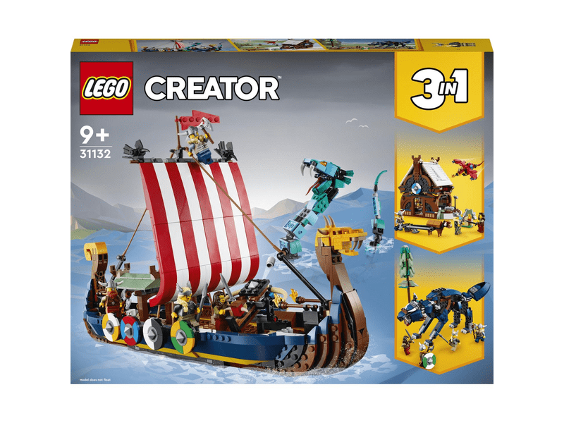 LEGO® Creator Viking hajó és a Midgard kígyó (31132)