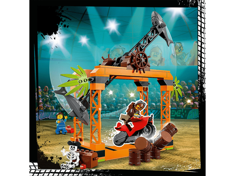 LEGO® City Stuntz Cápatámadás kaszkadőr kihívás (60342)
