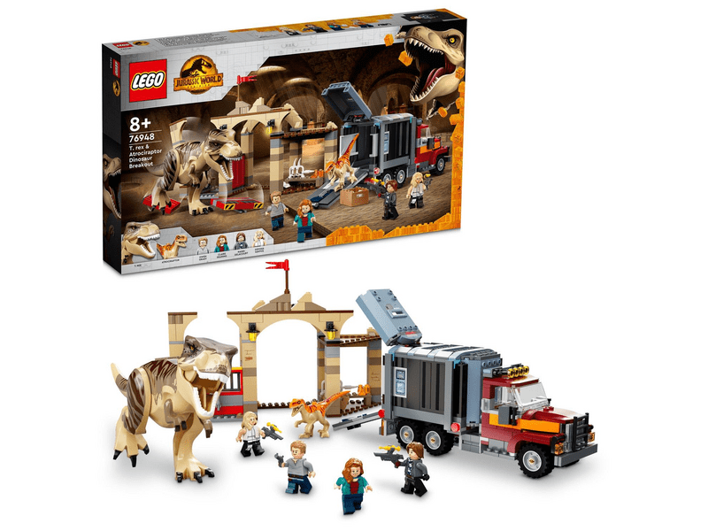 LEGO® Jurassic World™ T-Rex és Atrociraptor dinoszaurusz szökése (76948)