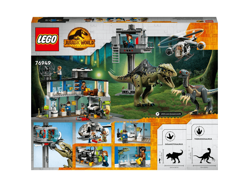 LEGO® Jurassic World™ Giganotosaurus és therizinosaurus támadás (76949)