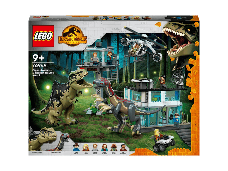 LEGO® Jurassic World™ Giganotosaurus és therizinosaurus támadás (76949)